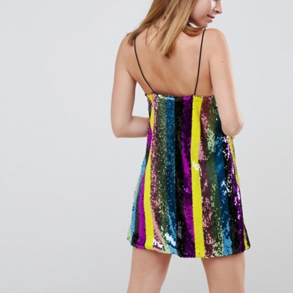 NWT ASOS Sequin Mini Dress - Picture 2 of 5